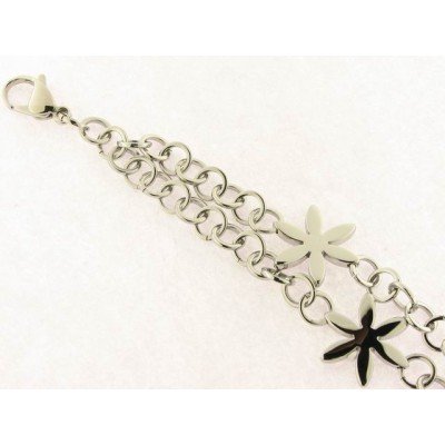 Lotus style pulsera acero