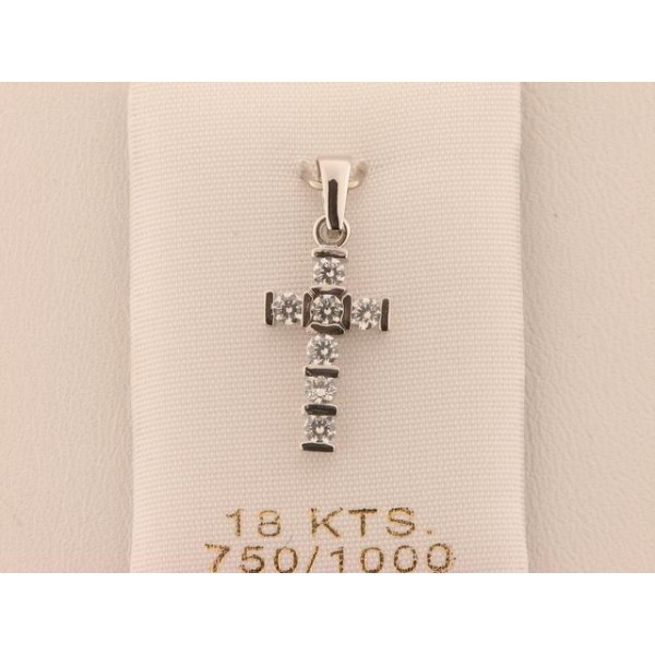 Cruz Oro Blanco Piedras