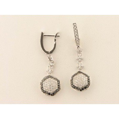 Pendientes Oro Blanco Diamantes