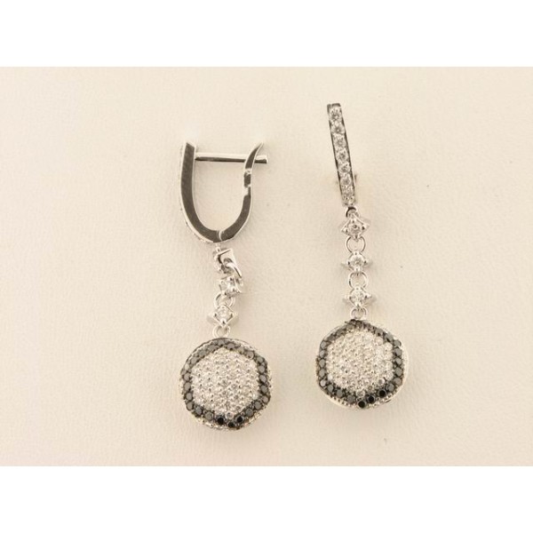 Pendientes Oro Blanco Diamantes