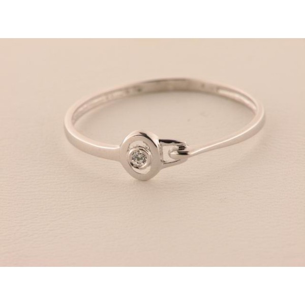 Sortija Oro Blanco Piedras