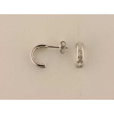 Pendientes Oro Blanco Piedras