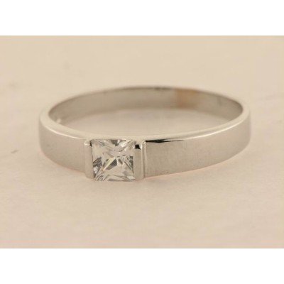 Sortija Oro Blanco Piedra