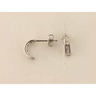 Pendientes Oro Blanco Piedras