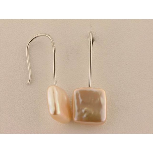 Pendientes Oro Blanco Perla
