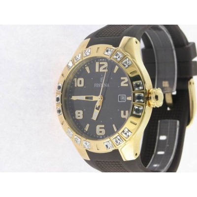 Festina Agujas Acero Chapado Caucho