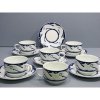 Tazas te c/plato peces azul (6 unidades)