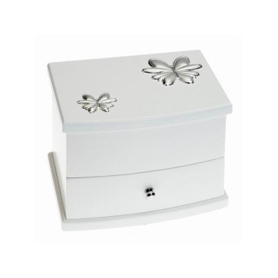 Joyero Musical Blanco 18 x 13 x 13