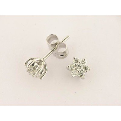Pendientes Oro Blanco Diamantes