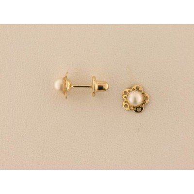 Pendientes Oro Perla