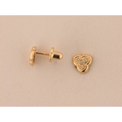 Pendientes oro zirconitas