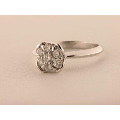 Sortija Oro Blanco Diamantes