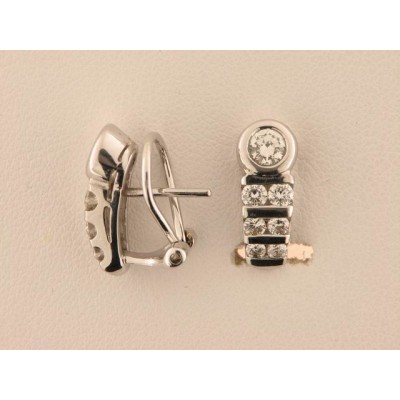 Pendientes Oro Blanco Diamantes