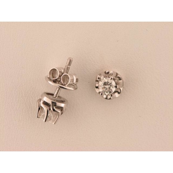 Pendientes Oro Blanco Diamantes