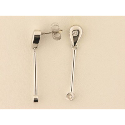 Pendientes Oro Blanco Diamantes