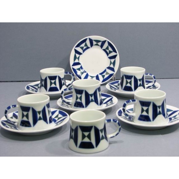 Tazas cafe c/plato monferico (6 unidades)
