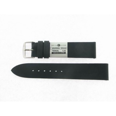 Correa 20 mm Becerro  sin cosido negro