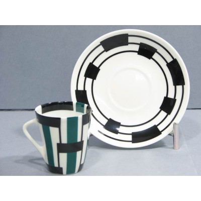 Taza cafe c/plato bimio verde **