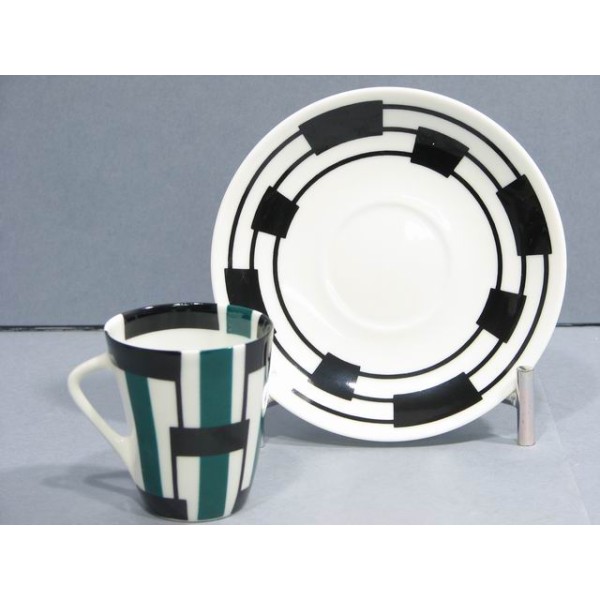 Taza cafe c/plato bimio verde **