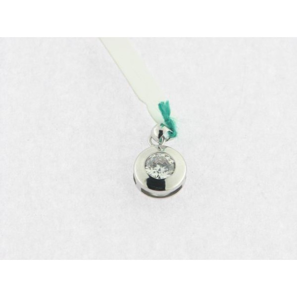 Colgante Oro Blanco Zirconita