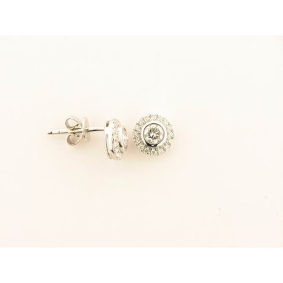 Pendientes Oro Blanco Diamantes