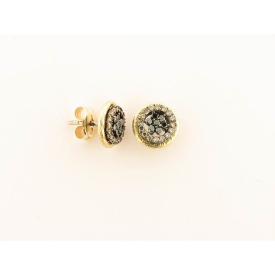 Pendientes Oro Diamantes Brown