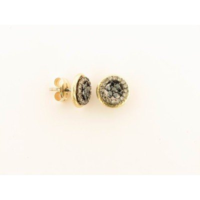 Pendientes Oro Diamantes Brown