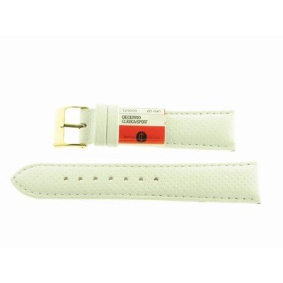 Correa 20 mm Becerro Clasico Sport Blanco