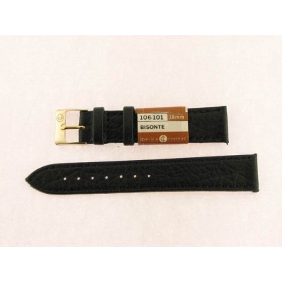 Correa 18mm Bufalo Plano Negro
