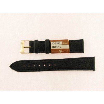 Correa 18mm Bufalo Plano Negro