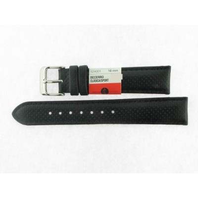 Correa 18 mm Becerro Clasico Sport Negro
