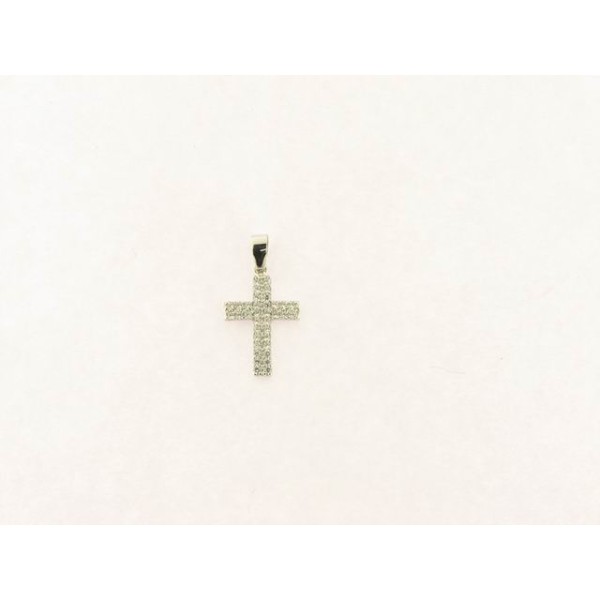 Cruz Oro Blanco Piedras