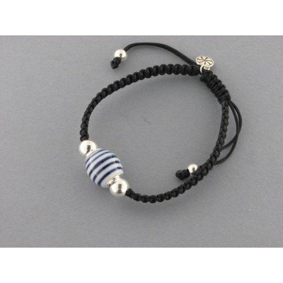 Pulsera playa rodas negra