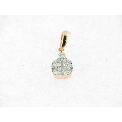 Colgante Oro Rosa Diamantes