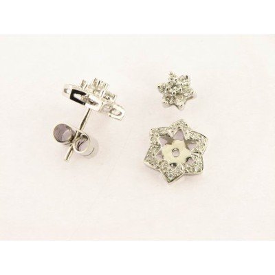 Pendientes Oro Blanco Diamantes