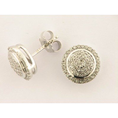 Pendientes Oro Blanco Diamantes