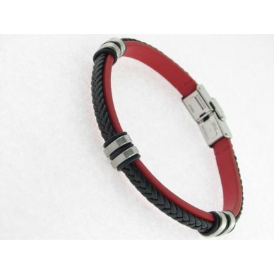 Lotus Pulsera Acero Piel