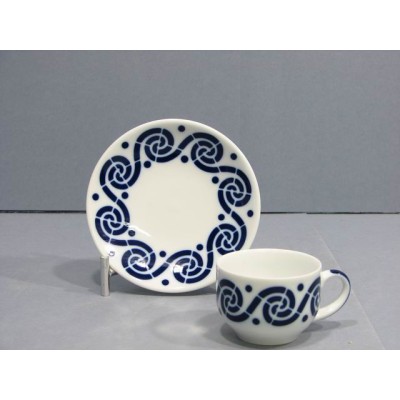 Taza cafe c/plato espiroide