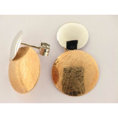 Pendientes Oro Bicolor Pendientes Oro Bicolor