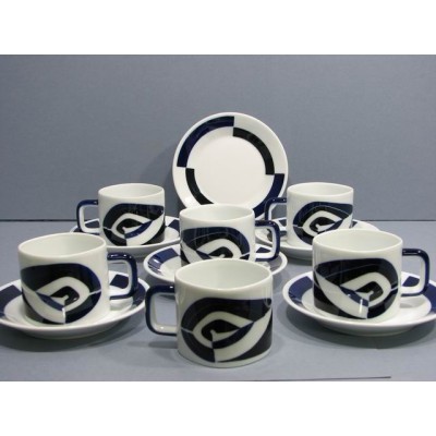 Tazas te c/plato p (6 unidades)