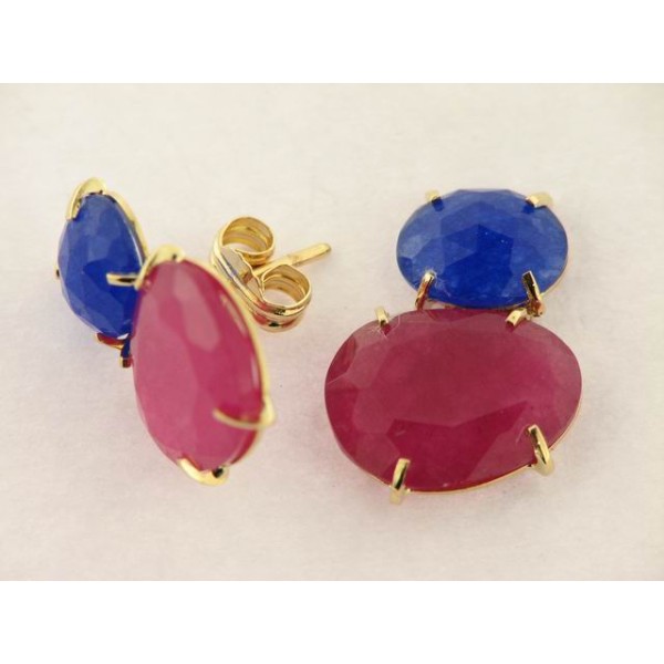 Pendientes Oro Piedras