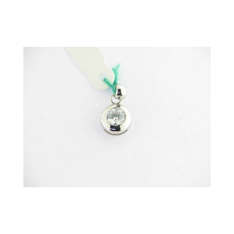 Colgante Oro Blanco Piedra