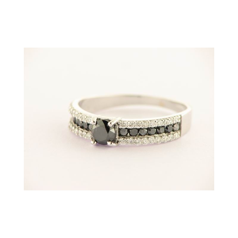 Sortija Oro Blanco Diamantes