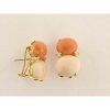 Pendientes Oro Diamantes coral
