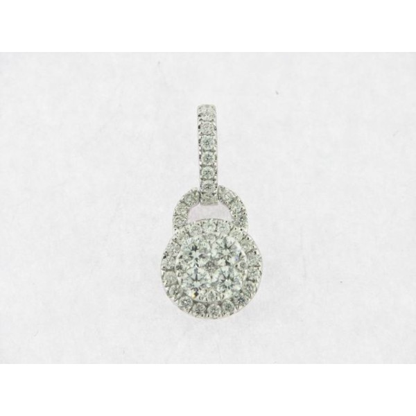 Colgante Oro Blanco Diamantes