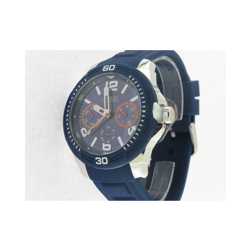 Guess Multifuncion Agujas Acero Caucho