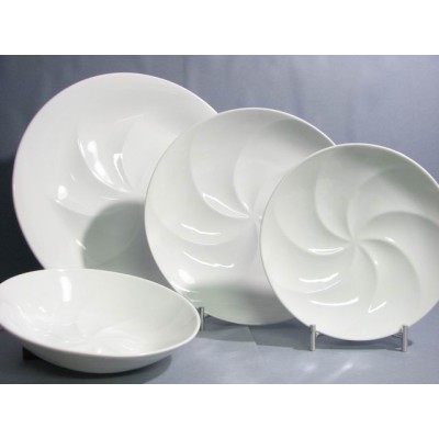 Vajilla 19 piezas Trisquel blanco **