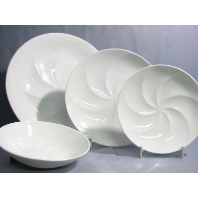 Vajilla 19 piezas Trisquel blanco **