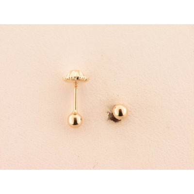 Pendientes Oro Bola