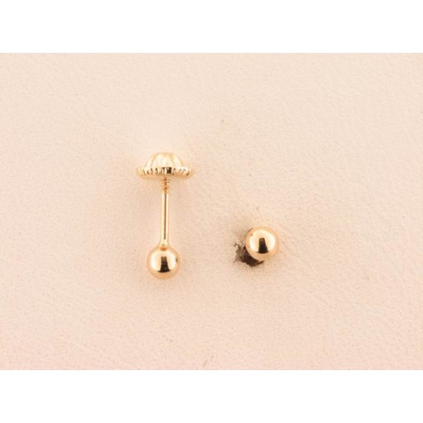 Pendientes Oro Bola